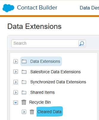 MCE Cleared Data - Restore